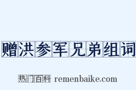 赠洪参军兄弟组词是什么意思的图片